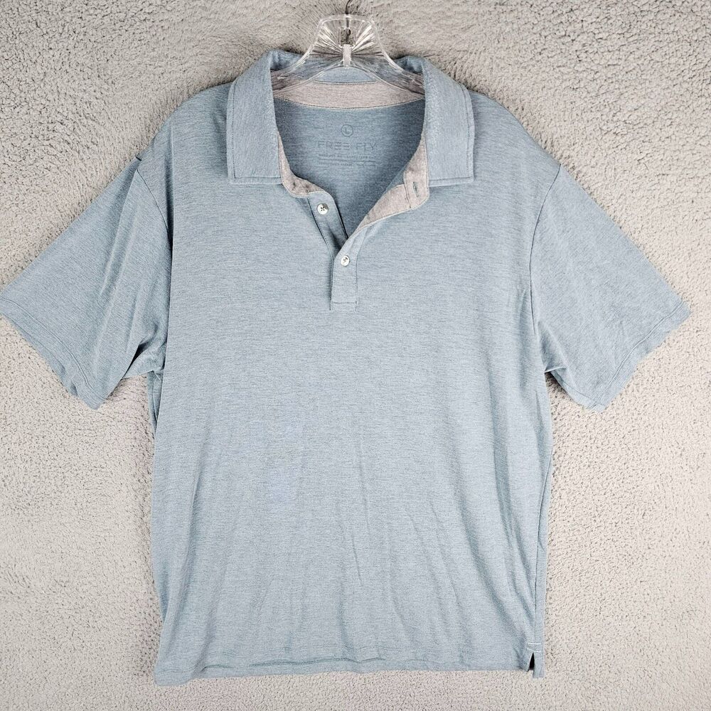 Free Fly Shirt‎ Mens Large Bamboo Blend Polo Performance Golf Casual